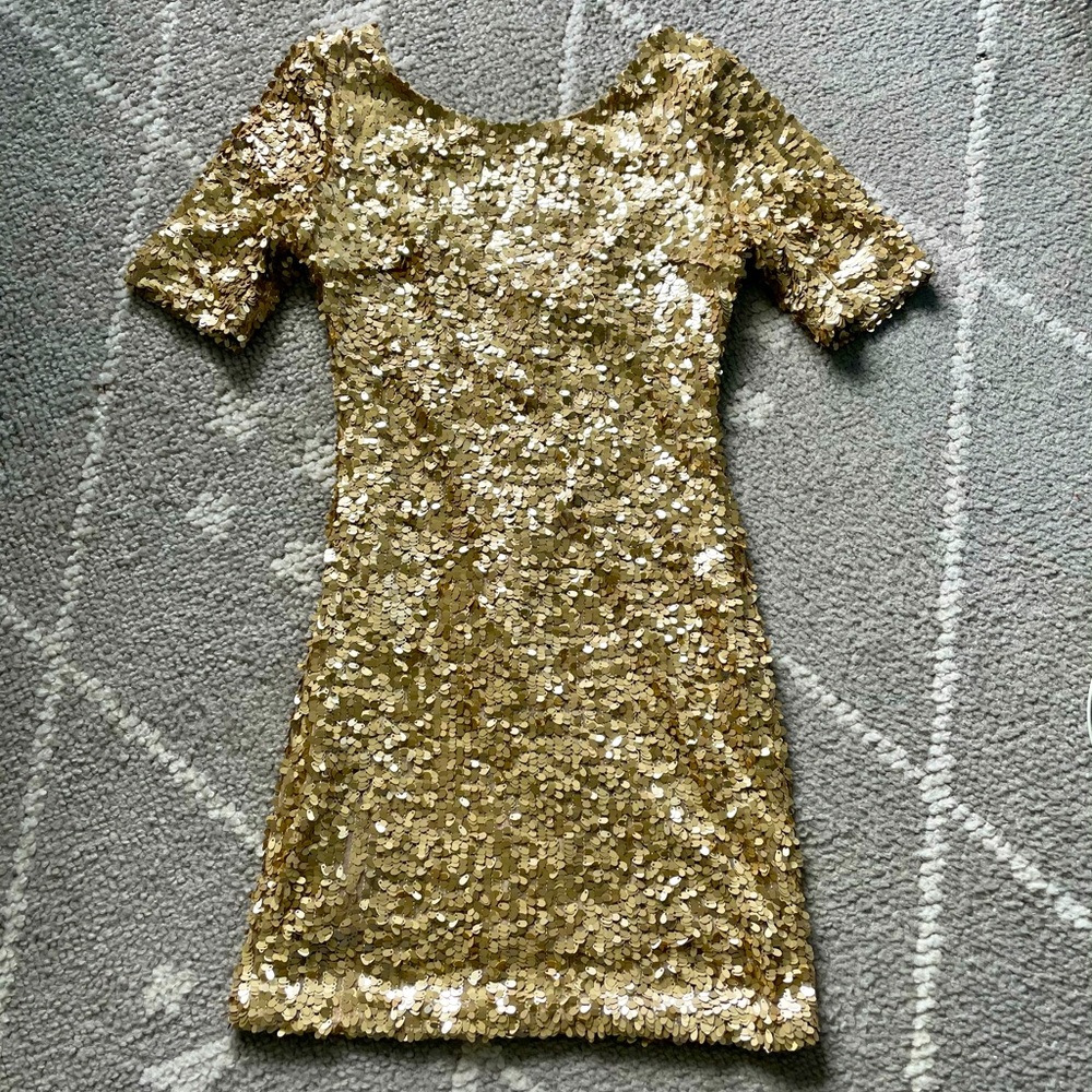 Gold Sequin Dress